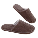 Soft Plush Cotton Slippers Unisex Non-slip Couples Slippers Furry Indoor Home Slippers Women Bedroom Shoes Flip Flops