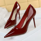 Shoes Woman Pumps Patent Leather High Heels Shoes Women Occupation OL Office Shoes Stiletto Women Heels Plus Size