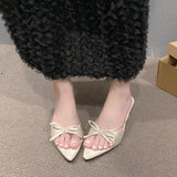 Breakj French Bow Tip-Tip Cool Slippers In The Summer Of 2025 Gentle Fine And Stylish Casual Wear