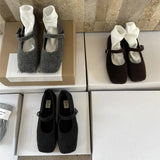 Breakj Version Of 100 With Skirts Mary Jane Shoes 2025 Winter Explosion Of Waste Soil Mary Jane Women's Shoes Coarse Heel Single