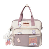 Women's backpack New nylon Kawaii Backpacks for women Cute badge School backpack for girls fashion Shoulder bag 2021 Women's