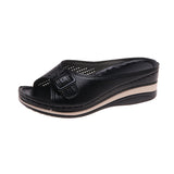 Breakj Summer New Large-Size Slope And Slippers Women's Casual Fashion Thick Bottom Slope With A Word With Women's