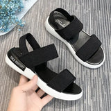 Women's Summer Knitted Fabric Wedge Sandals, Light Walking Sandals, Women's Plus Size Comfortable Summer Shoes, Platform