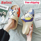 Luxury Brand Slides Men Shoes Slippers Indoor House Slippers Graffiti Casual Beach Slipper Eva Quality Cartoon