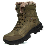 Breakj 2023 Plus Velvet Warm Cotton Shoes Men's Large-Size Hiking Shoes High-Top Snow Boots Men Thick Up Outdoor