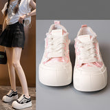 Breakj Bottom Low Help Canvas Shoes Women 2025 Spring New Small White Shoes Set Students Sports Leisure Board Shoes