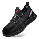 Shoe Men Safety Work Shoes with Steel Toe Cap Puncture-Proof Ankle Boots Lightweight Breathable Man Sneakers