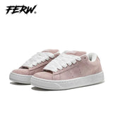 Breakj Comfortable Thick Platform Heighten Small White Shoes Pure Color Versatile New Super Heighten Light Breathable Warm Fashionable New
