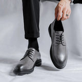 Breakj Size Men's Shoes Direct Sales English Style Business Casual Leather Shoes Summer High Sense Wedding Groom's Shoes