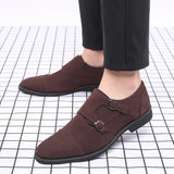 Breakj Men's Casual Frosted Leather Shoes British Fashion Set Foot Plus Size Men's Shoes Shoes