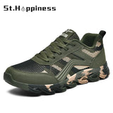 2021 New Summer Men Mesh Lace-Up Sports Shoes Fashion Outdoor Casual Shoes Light Breathable Running Sneaker Big