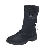 Breakj 2023 Autumn And Winter New Comfortable Low-Heeling Square And Round Head 43 Large Size Mid-Size Women's