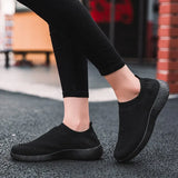 Size 43 Breathable Mesh Platform Sneakers Women Slip on Soft Ladies Casual Running Shoes Woman Knit Sock Shoes