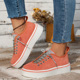 Breakj Size Thick Sole Single Shoes Female 2023 Spring And Autumn New Diamond With Platform Platform Sports Wind Casual