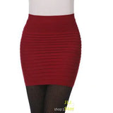 Summer Skirts Sexy Short Ladies Skirt High Waist A-Line Skirts High Elastic Black Red Pleated Skirt Candy