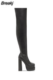 High Heeled Women Over The Knee High Boots Brand Design 2023 Winter Fashion Sexy Elegant Walking Comfy Women