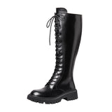 Knee Boots Female Knight Boots Tube Martin Boots Female 2024 New Spring And Autumn Winter Thick Bottom Boots Locomotive