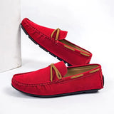 Leather Shoes Men Loafers Man High Quality Suede Leather Loafers Big Size 38-48 Male Flat Soft Driving Shoes Men