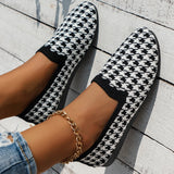 Flying Weaving Breathable Round Head Flat-Soled Single-Shoe Women's Color Sets Lazy People Working Happy Shoes