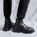 Breakj Style Retro High Bang Korean Version Go Versatile Thick Top Taller Chelsea Boots