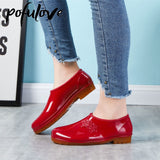 Ladies Rain Boots Fashion and Convenient Kitchen Car Wash Work Non-slip Short Tube Summer Waterproof Rubber