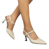 Breakj Fashion 7CM High Heel Fine Tip Sexy Bag Head Shoes Women's Singles