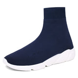 Unisex Socks Shoes Breathable High-top Running Shoes Men's Casual Sneakers Mesh Stretch Fabric Slip-On Ladies Sports
