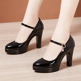 Model Catwalk High Heels Women's Waterproof Table Tip Large Size 40-43 Fine Heels Professional Single Shoes Work