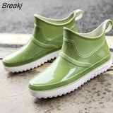 Rain Boots Men Waterproof Shoes Plush Warm Fishing Shoes Non-slip Slip-on Winter Boots Men Zapatos De Mujer Rain