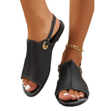 Toe Buckle Large-Size Sandals Women Metal Buckle Type Fish Mouth Beach Cold