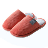 and Women's Cotton Slippers, Home Autumn and Winter, Indoor Warmth, Non-slip Thick-soled Wool Slippers,