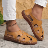 Breakj New Summer Women's Shoes Flat Sole Casual Sewing Shoes Large Size Round Head Women's Shoes Lazy