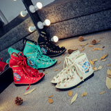 Breakj Boots Flat Shoes Sewing Beaded Cloth Boots Ethnic Style Embroidered Cloth Summer Style Women's