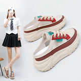 Breakj Korean Version Net Low Help Dad Shoes Female 2025 Summer New Breathable Student Sports Increase Leisure XW