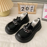 Lolita shoes new sweet bow loafer shoes thick heel platform shoes Japanese soft girl JK uniform shoes college girls women's