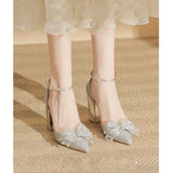Breakj Shoes Women 2025 New Bridal Show Hedley Wedding Dress Two French Coarse Heel Not Tired Of Beautiful High Heels