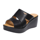 Heel Sandals Slippers Women's 2023 Summer New Style Muffin Thick-Soled Waterproof Platform Women's Outer Wear Medium Heel Large Size 4143
