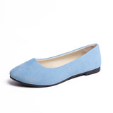 Spring Autumn Women Shoes Flock Flats Comfortable Flat Shoes Women Flats Loafers Shallow Slip on Shoes Red Black Plus