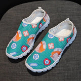 Shoes Women Print Breathable Sneakers Woman Slip-on Light Non-slip Flats Ladies Soft Bottom Casual Sports