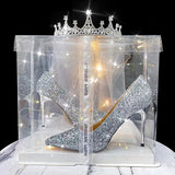 Breakj And Autumn 2025 New Wedding Silver High Heels Fine Heel Crystal Wedding Dress Single Shoes Bridal Wedding Shoes Women's