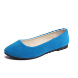 Spring Autumn Women Shoes Flock Flats Comfortable Flat Shoes Women Flats Loafers Shallow Slip on Shoes Red Black Plus