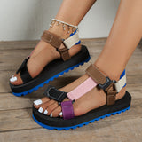 Breakj 2023 New Size Large Fashion Casual Velcro Flat Sandals Beach Sandals