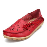 Leather Women Flat Shoes Ballet Trainer Leisure Shoes Woman Flower Sneakers For Women 2021 Candy Color Nurse