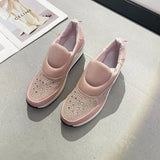New Large Size Women's Shoes With Thick Glitter, Solid Color Cover, Breathable Feet, Light And High