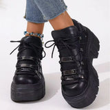 Breakj New Black Old Dad Shoes Thick-Soled Women's Shoes Heavy Metal Personality Goo-Punk Boots