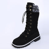Women's Boots Autumn Fashion Mid-calf Martin Boots Women Non Slip Snow Boots Side Zipper Size 43 Platform Boots Botas