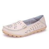 Flats Breathable Female Shoes Summer 2021 New Arrival Genuine Leather Flats Woman Leather Loafers Mom Casual