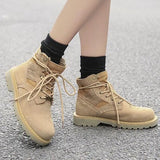 Autumn Women's Tooling Shoes Waterproof Camping Outdoor Shoes men's Wolf Boots Winter Desert Boots Couples Martin