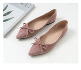Bow-knot leopard pattern flats woman ballerina plus size 40-43 sneaker shoes women loafers pointed toe flock