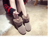 2021 New Women Winter Snow Boots Velvet Padded Shoes Boots Outdoor Fur Keep Warm Shoes Female Solid Casual